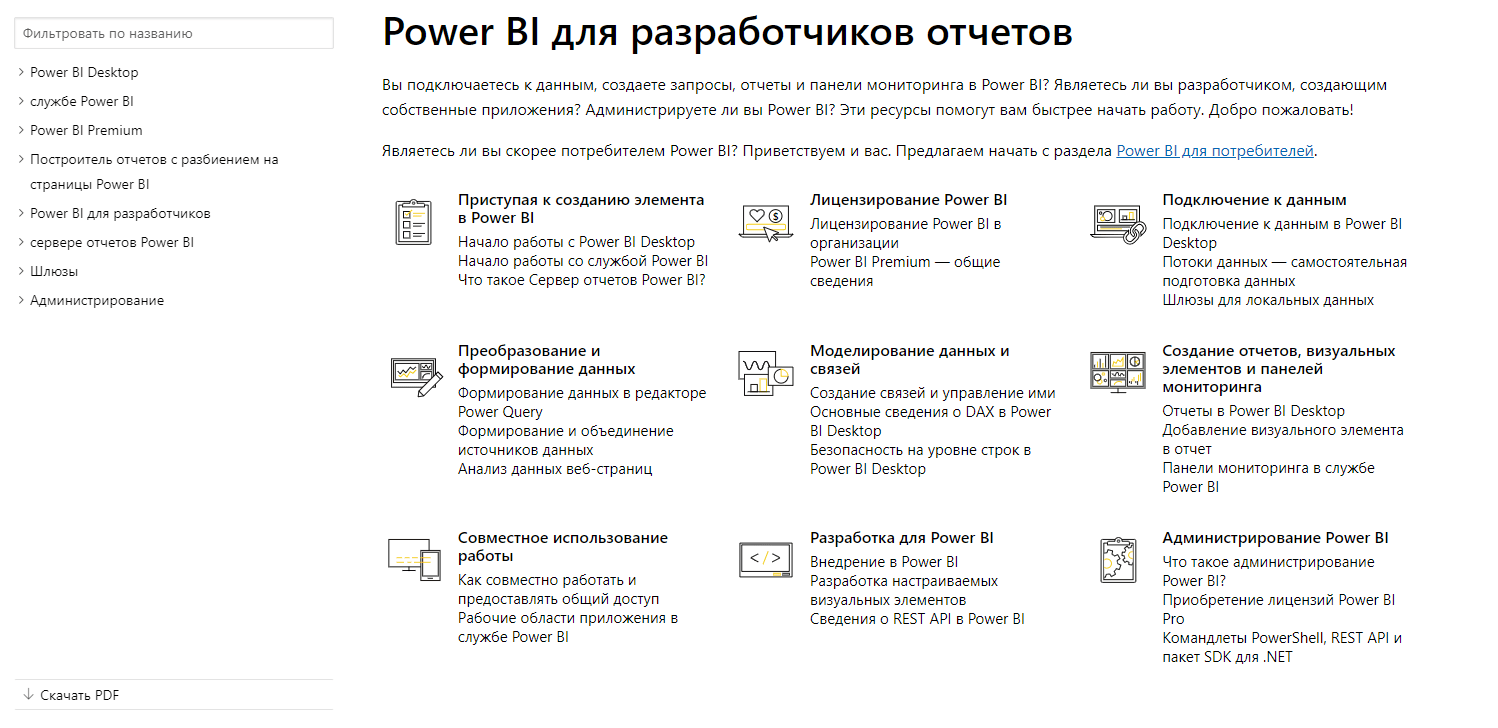 Курс Power BI для разработчиков отчётов